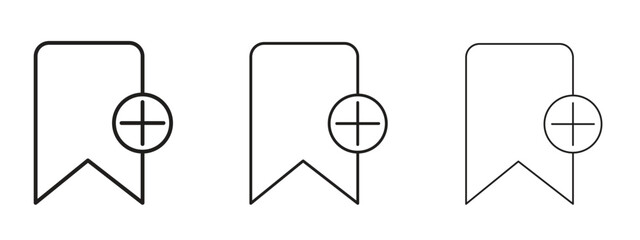Bookmark add icon for web. simple element illustration with editable strokes