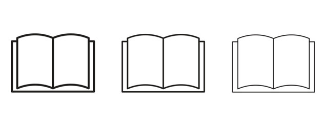 Book icon for web. simple element illustration with editable strokes