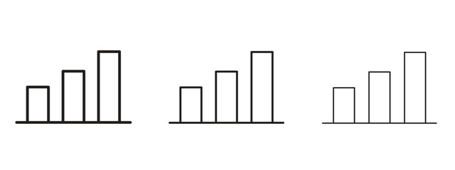 Bar chart icon for web. simple element illustration with editable strokes