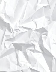 Obraz premium Close-up view of crumpled white paper texture