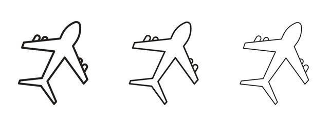 Airplane icon for web. simple element illustration with editable strokes