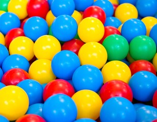 Colorful plastic balls in a pile