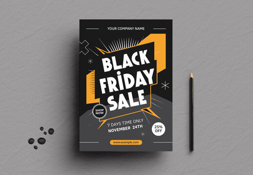 Black Friday Flyer Big Sale And Discount Template