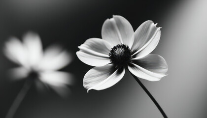 white flower on black background