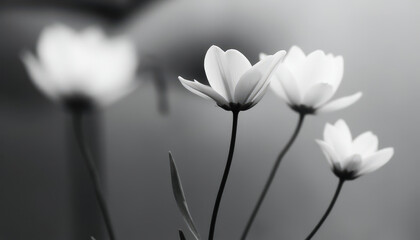 white flower on black background
