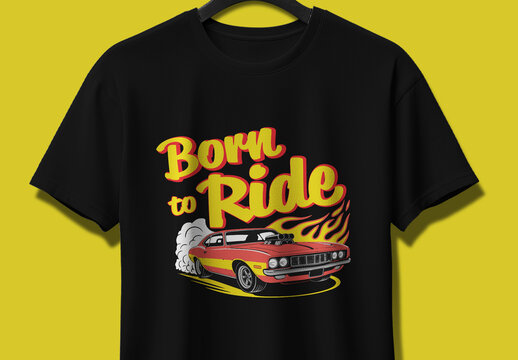 Vintage Car Ride Graphic Tshirt Design Template