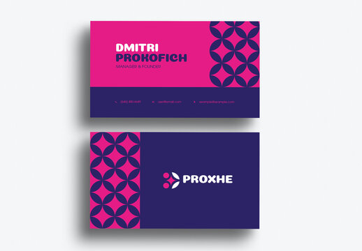 Vibrant Geometric Pattern Business Card Design