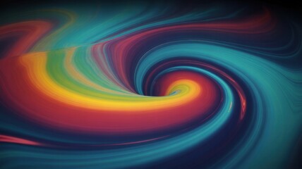 Obraz premium A mesmerizing swirl of vibrant colors creates an abstract vortex, blending shades of blue, red, yellow, and green in a captivating, dynamic composition