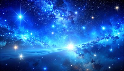 Starry blue cosmic expanse