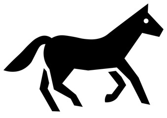 シンプルな馬のシルエット