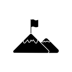 Mission icon outline editable stroke line drawing eps.