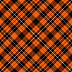 Diagonal tartan Halloween plaid