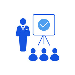 Training icon outline editable stroke line drawing eps