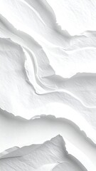Abstract textured white surface with flowing, crumpled lines