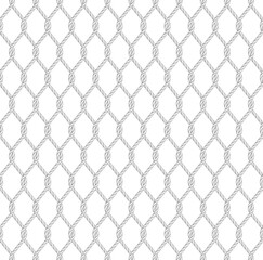 Rope seamless pattern. Seamless rope mesh. Fishing net.