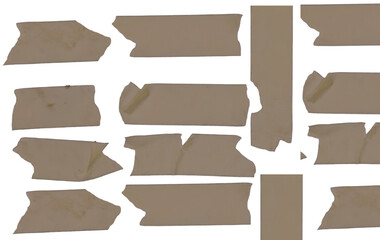 Brown Masking Tape Pieces set 

