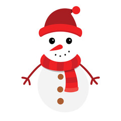 snowman with santa hat