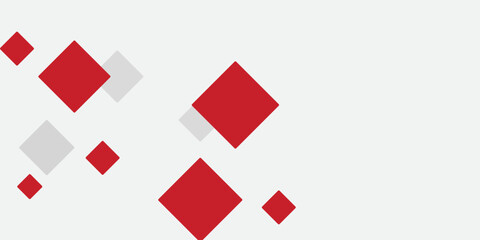 White background with abstract red grey square decoration. Vector illustration for modern presentation background, brochure design, business card background, website slider, landing pageA