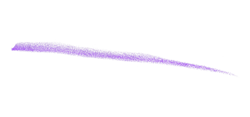 Hand drawn purple pencil lines, circles, stripes and squiggly lines on transparent background.