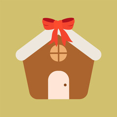 Christmas holiday icons with festive elements and decorations