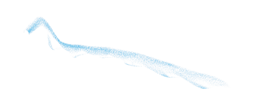 Hand drawn light blue pencil lines, circles, stripes and squiggly lines on a transparent background.