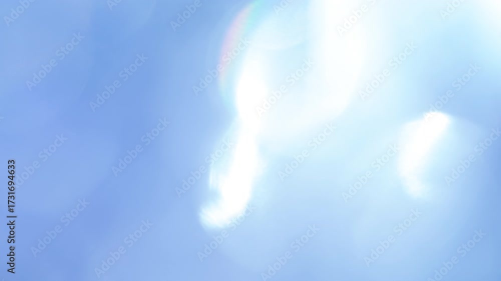 Wall mural sun glare through a crystal prism. loop. the light passes through the facets of a slowly rotating di