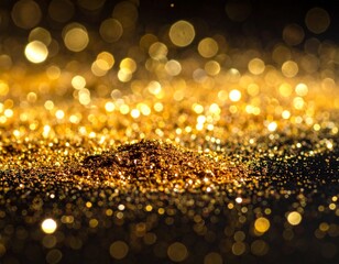 黒背景に光輝くキラキラの玉ボケ