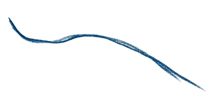 Hand drawn blue pencil lines, circles, stripes and squiggly lines on transparent background. - Powered by Adobe