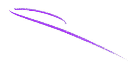 Hand drawn purple pencil lines, circles, stripes and squiggly lines on transparent background.