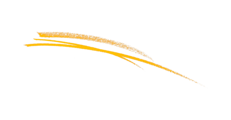 Hand drawn yellow pencil lines, circles, stripes and squiggly lines on a transparent background.