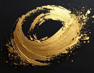 ル	モダン和風 金箔ブラシアート 背景素材