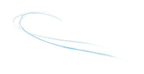 Hand drawn light blue pencil lines, circles, stripes and squiggly lines on a transparent background.