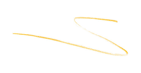 Hand drawn yellow pencil lines, circles, stripes and squiggly lines on a transparent background.