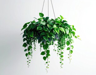 Hanging planter with lush greenery