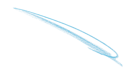 Hand drawn light blue pencil lines, circles, stripes and squiggly lines on a transparent background.