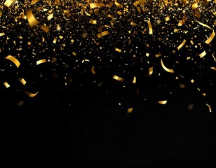 金箔の紙吹雪舞う背景