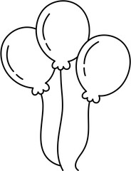 decorative balloon doodle outline