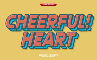 Cheerful 3d editable text effect