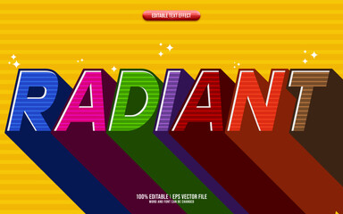 Radiant 3d editable text effect