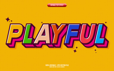Playful 3d editable text effect