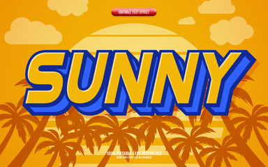 Sunny 3d editable text effect