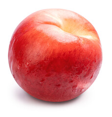 Japaness Peach, Hakuho pink Peach on white background, Peach premium fruit isolate on white with clipping path.
