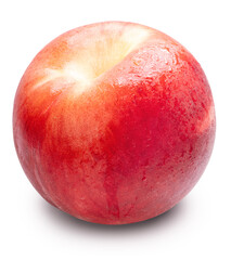 Japaness Peach, Hakuho pink Peach on white background, Peach premium fruit isolate on white with clipping path.