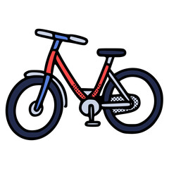 Fototapeta premium Bicycle bike hand drawn vector icon