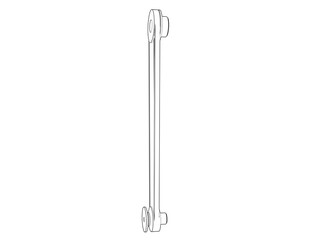 Mechanical Engineering Pulley System: Clear Wireframe Diagram for Industrial Machinery Design. Simple Monochrome Line Art Schematic demonstrating Power Transmission and Machine Component Architecture.