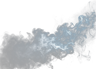 Isolated Abstract White and Gray Smoke PNG, Transparent Background