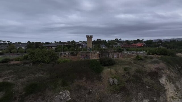 Fuerte de la Galea o Castillo del Pr&iacute;ncipe en la r&iacute;a del Nervi&oacute;n, Guecho, Vizcaya Pa&iacute;s Vasco