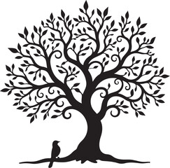 Obraz premium Birds on Tree SVG Cutting Files