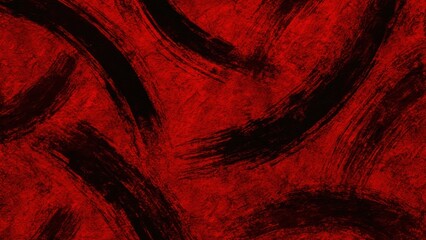 Abstract red black brush strokes