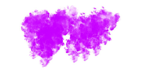Purple Smoke Cloud, Abstract Magic Vapor or Powder Explosion on Transparent Background
